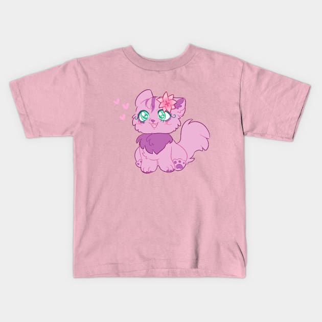 LPS Purple Persian Cat Kids T-Shirt by Nullkunst